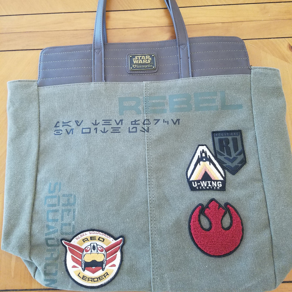 Loungefly Star Wars Rouge One 2 Sided Tote Bag Purse
